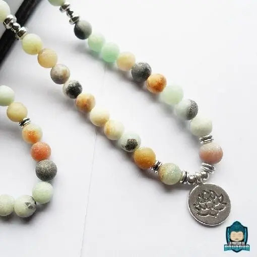 bracelet mala amazonite  La Maison de Bouddha