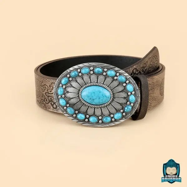 Ceinture-ethnique-turquoise-longueur-100-cm-en-cuir-PU-boucle-argent-perles-turquoise-La-Maison-de-Bouddha