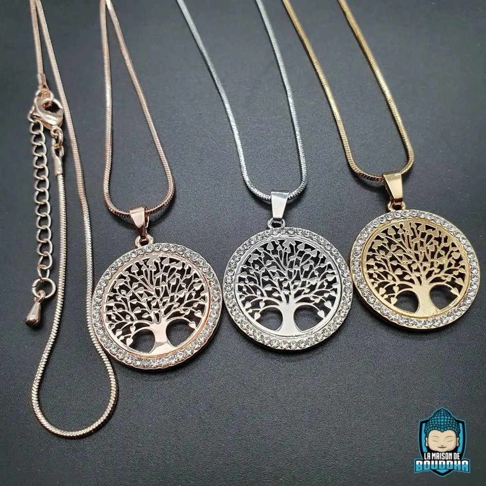 Collier Arbre de Vie Couleur Or  La Maison de Bouddha