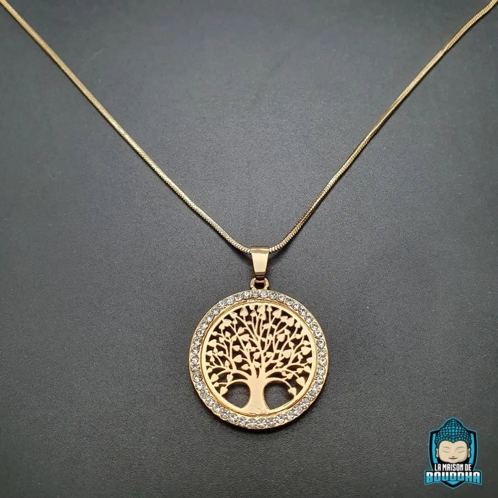 Collier Arbre de Vie Couleur Or  La Maison de Bouddha