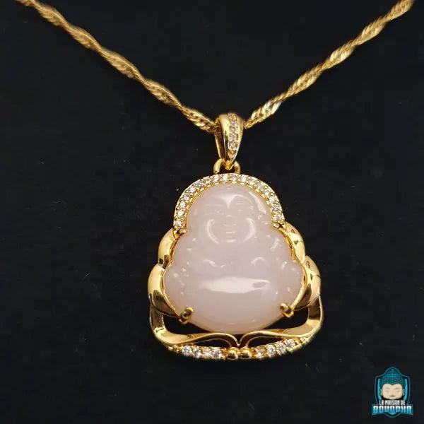 Collier-Bouddha-chinois-Quartz-Rose-et-chaine-torsadee-Or-18karats-La-Maison-de-Bouddha