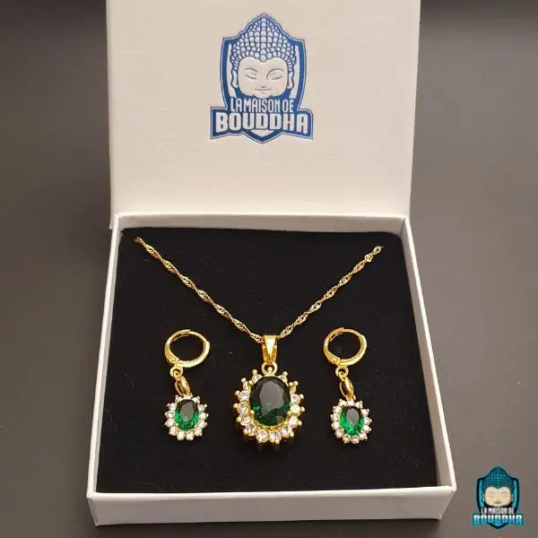 Collier Jade Vert Femme