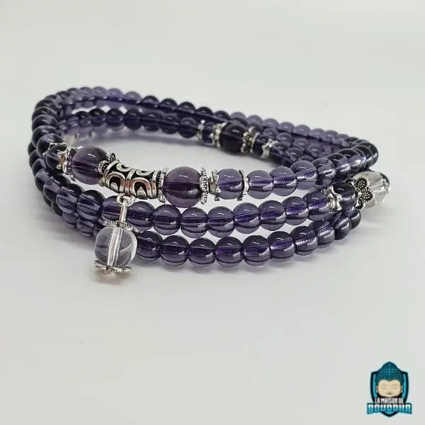Collier Mala Améthyste  La Maison de Bouddha