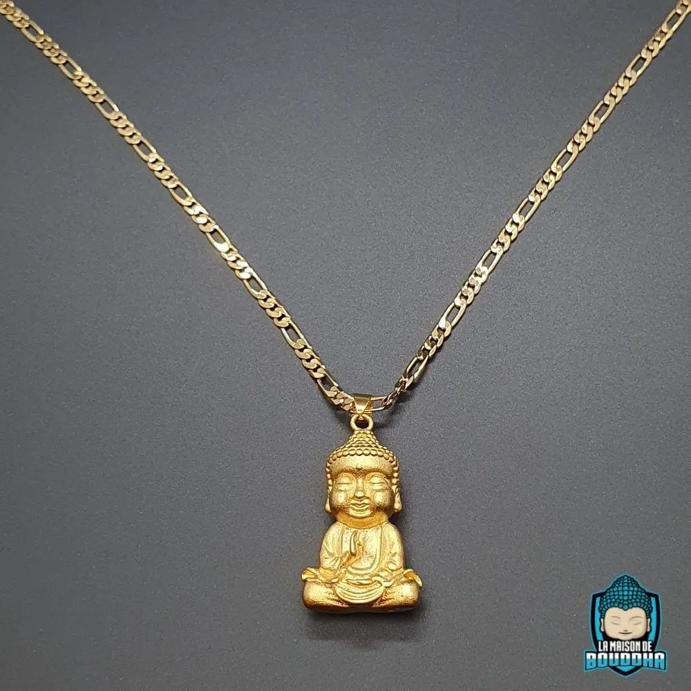 Collier Petit Bouddha Zen Doré  La Maison de Bouddha