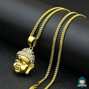 Collier avec pendentif Bouddha doré  La Maison de Bouddha