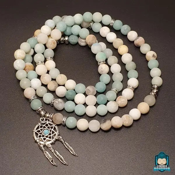 Mala-Tibetain-Amazonite-attrape-reves-108-perles-bijou-multicolore-diametre-8-mm-La-Maison-de-Bouddha