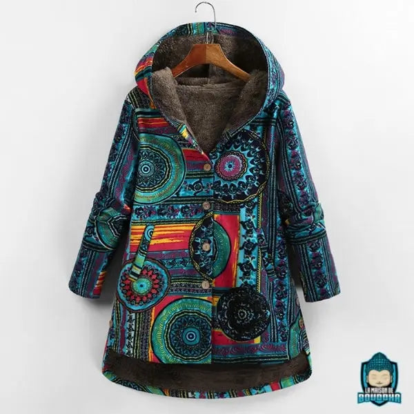 Manteau-tres-chaud-femme-ethnique-en-coton-La-Maison-de-Bouddha