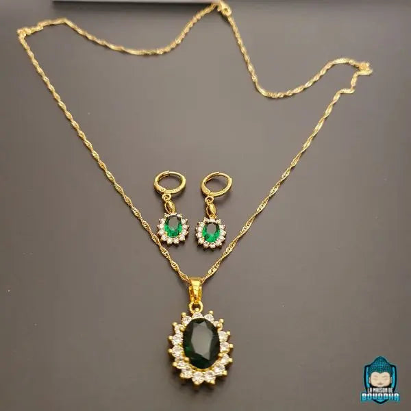 Collier Jade Vert Femme