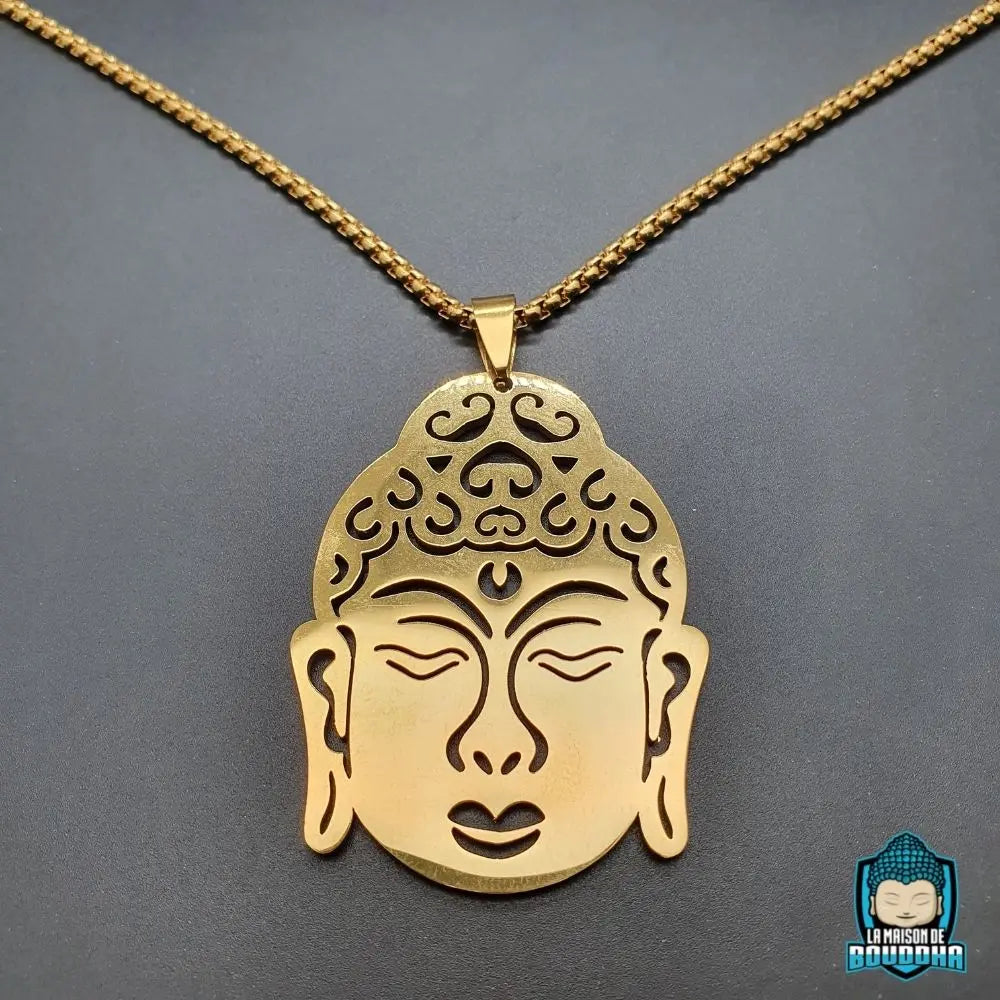 Pendentif-Bijou-Bouddha-Dore-en-acier-inoxydable-fermoir-mousqueton-La-Maison-de-Bouddha