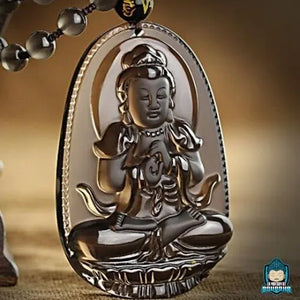 Pendentif-Bouddha-Resine-obsidienne-fumee-transparence-circulaire-La-Maison-de-Bouddha.