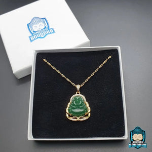 Pendentif Bouddha en Jade et Or  La Maison de Bouddha