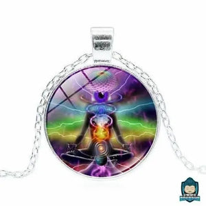 Pendentif-Solaire-Des-7-Chakras-chaine-de-maille-forcat-couleur-argent-La-Maison-de-Bouddha