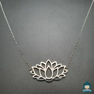 Pendentif avec Fleur de Lotus Argenté