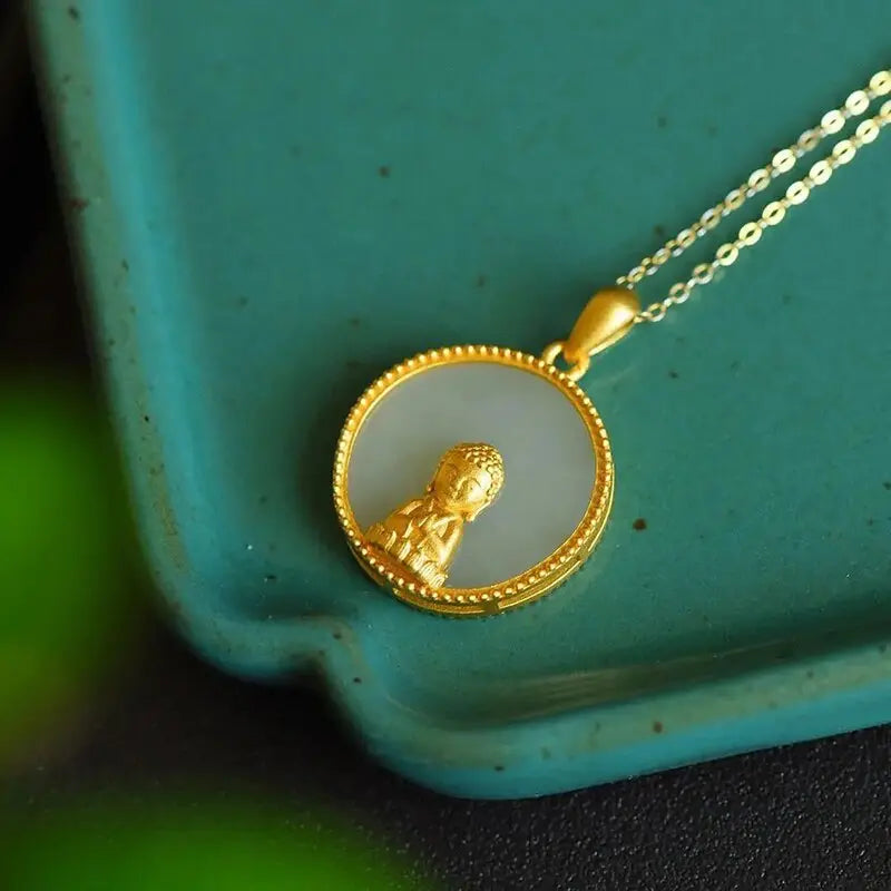 Collier Bouddha Jade Homme