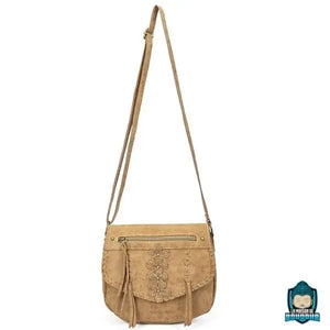 Sac-Bandouliere-Franges-Camel-sangle-reglable-en-cuir-PU