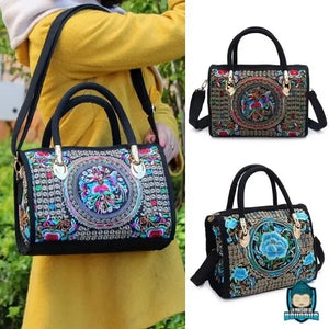 Sac Besace Ethnique Pour Femme Motif Fleur Sacs à main La Maison de Bouddha