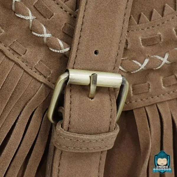 Sac Daim Frange Camel à Bandoulière Sacs à main La Maison de Bouddha