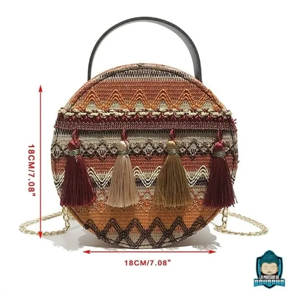 Sac Ethnique Pompon Sacs à main La Maison de Bouddha