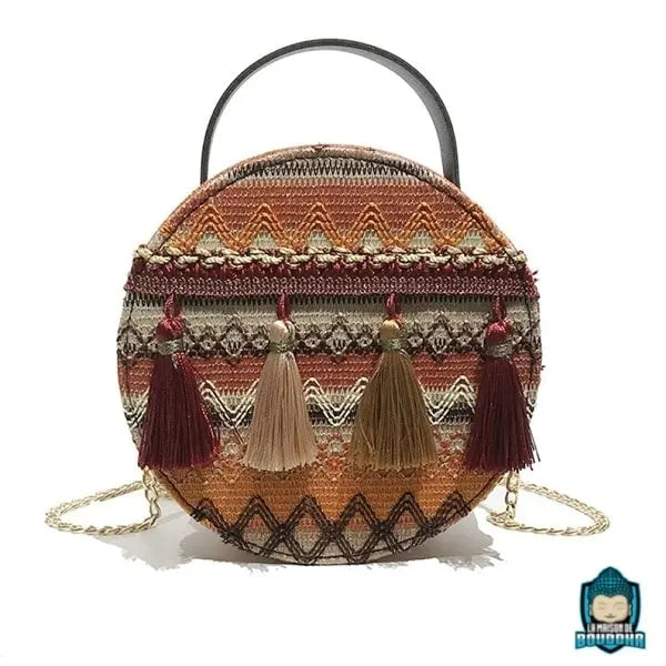 Sac Ethnique Pompon Sacs à main La Maison de Bouddha