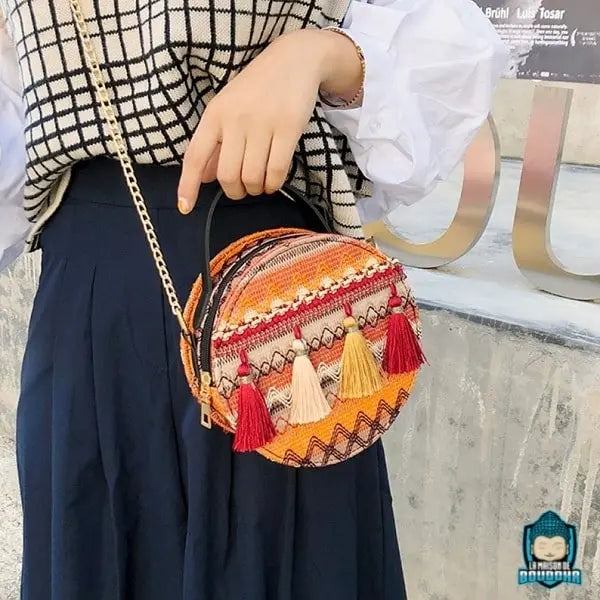 Sac Ethnique Pompon Sacs à main La Maison de Bouddha
