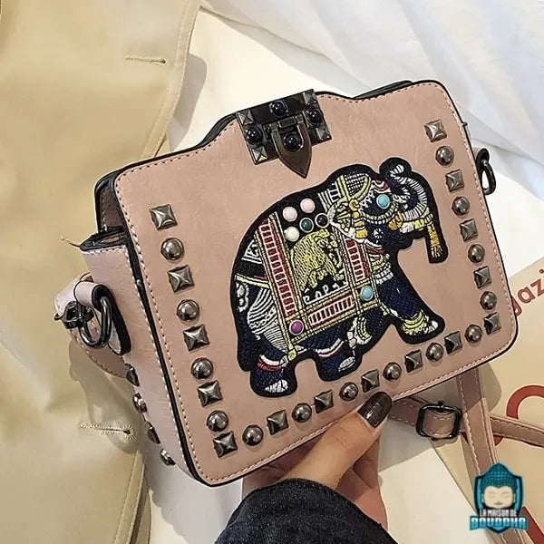 Sac à Bandoulière Ethnique Motif Éléphant Sacs à main La Maison de Bouddha