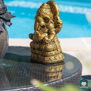 Statue Ganesh Résine Doré  La Maison de Bouddha