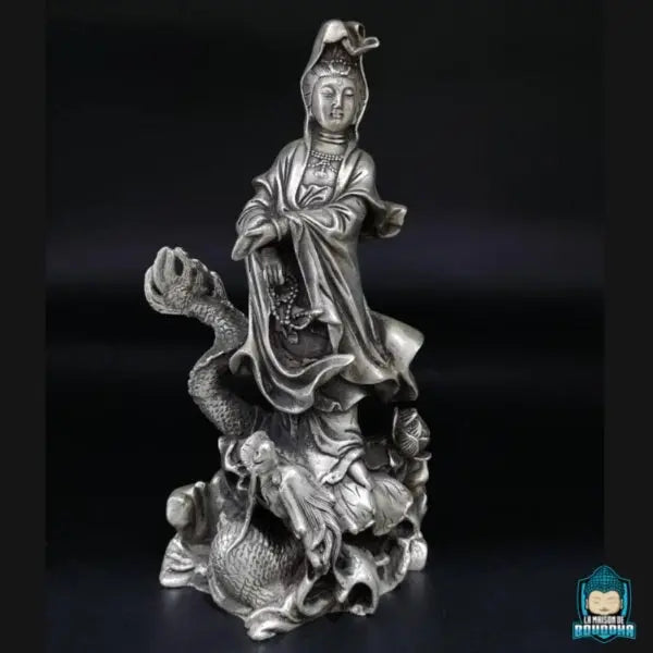 Statue de Bouddha en Cuivre Blanc