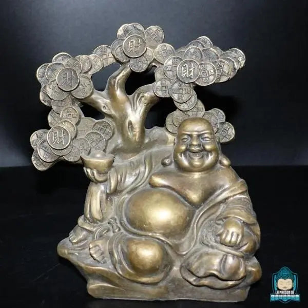Statuette Bouddha Rieur Métal