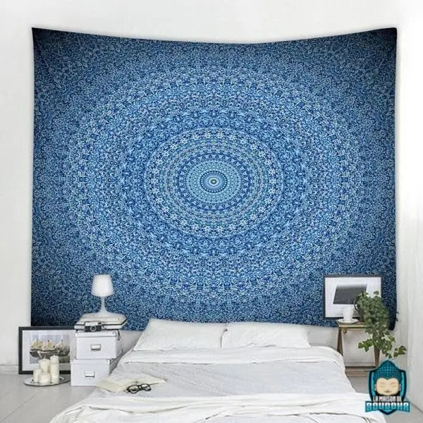 Tenture Murale Mandala Bleu
