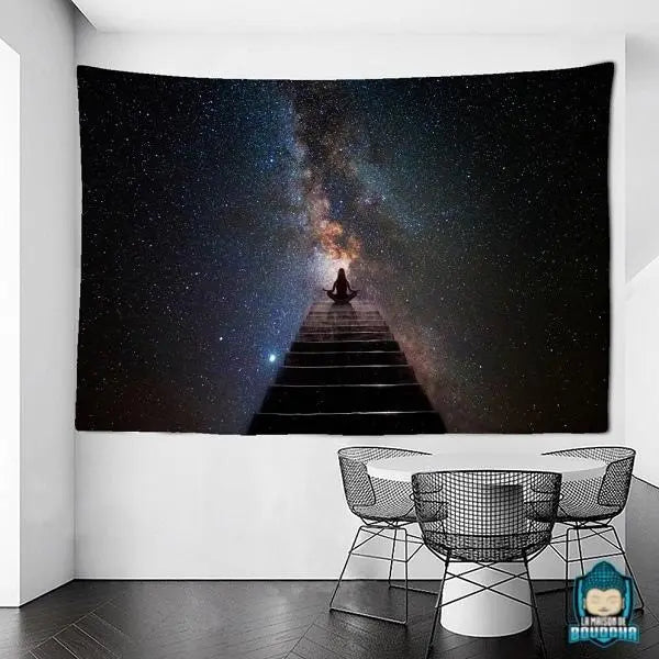 enture-Murale-Meditation-du-Soir-decor-univers-tapisserie-en-polyester