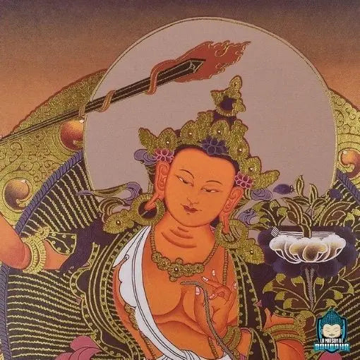 Thangka-Manjushri-bouddhiste-La-Maison-de-Bouddha