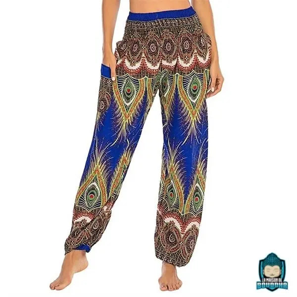 pantalon fluide femme yoga ethnique Pantalons La Maison de Bouddha
